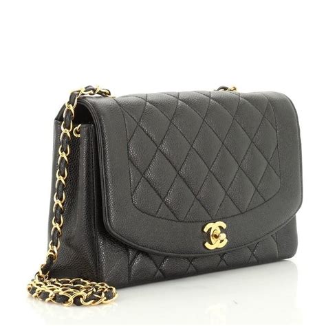 chanel diana black caviar|The Chanel Diana Bag: A Vintage Design Fit For Royals.